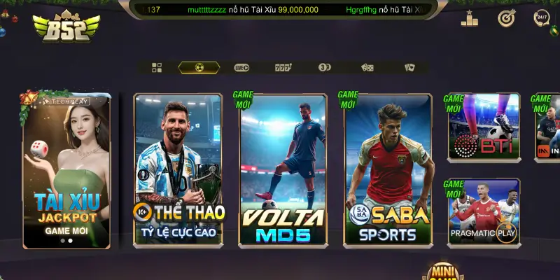 Hệ Thống Game “Đắt Khách” Nhất Tại cổng game B52