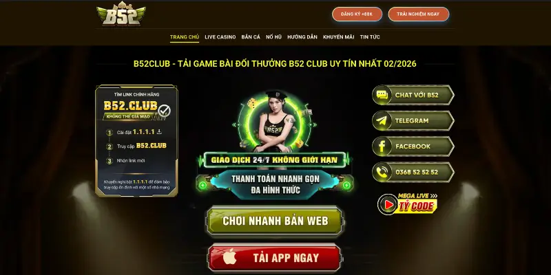 Link tải app B52 Club chính thống 2026